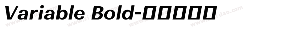 Variable Bold字体转换